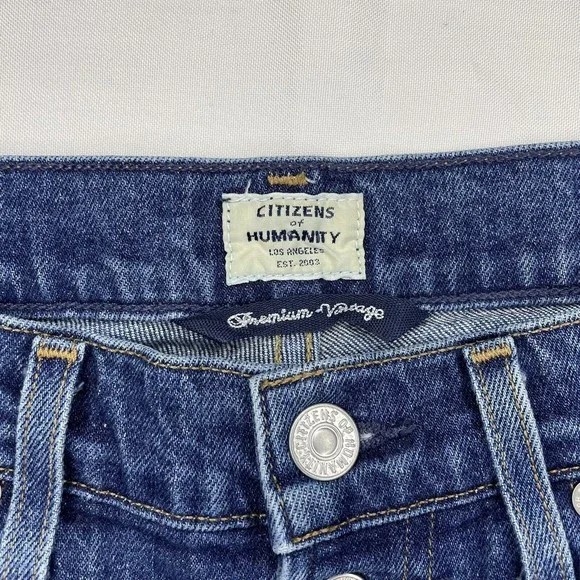 Citizens of Humanity Premium Exposed Fly Olivia High Rise Slim Ankle Jeans Sz 26 - Picture 3 of 12